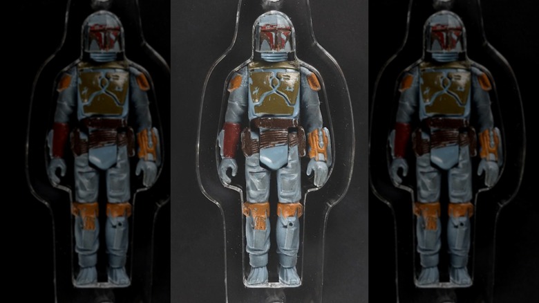 Vintage Boba Fetta action figure in collection