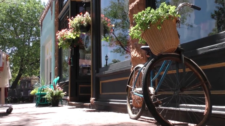 artsy bike outside storefront in Old Colorado City