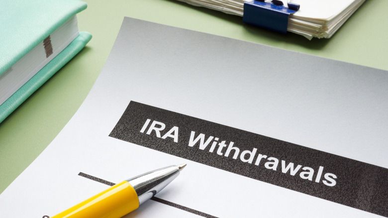 IRA withdrawal paperwork