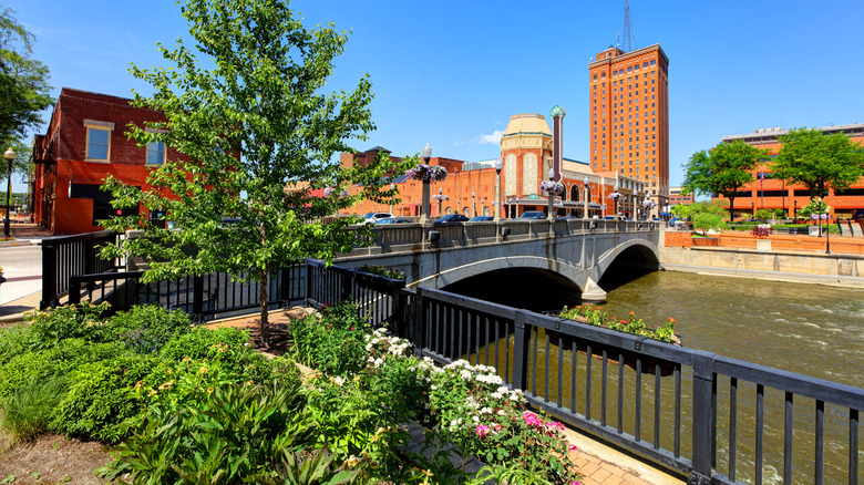 View of downtown Aurora, Illinois.