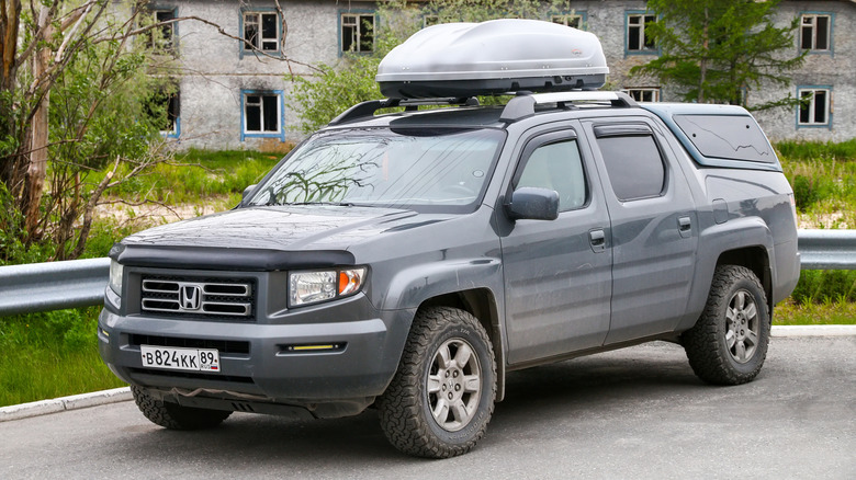 Honda Ridgeline in the city street.
