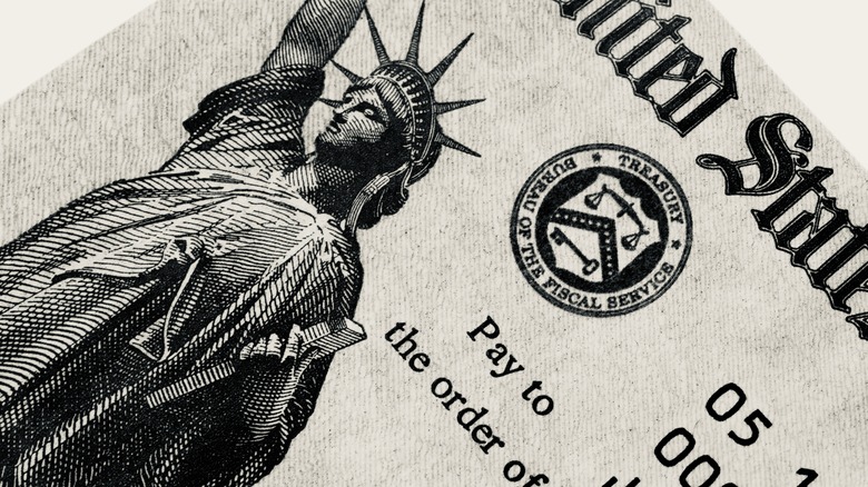 corner of social security check