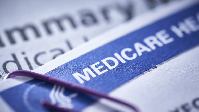 A Medicare health insurance card.