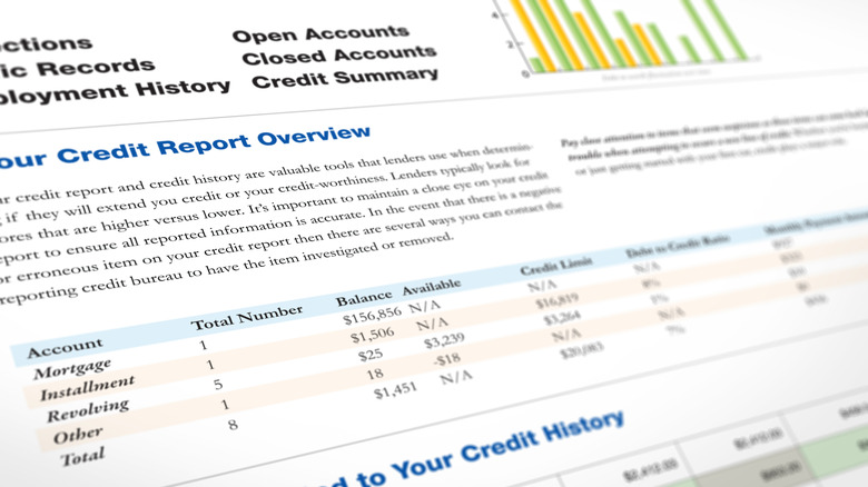 A credit report
