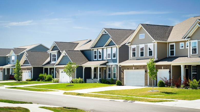 A row of homes