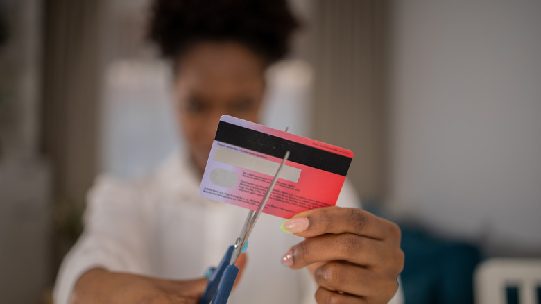 Cutting up a credit card