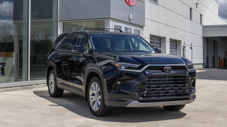 A Toyota Grand Highlander Limited AWD SUV on display.