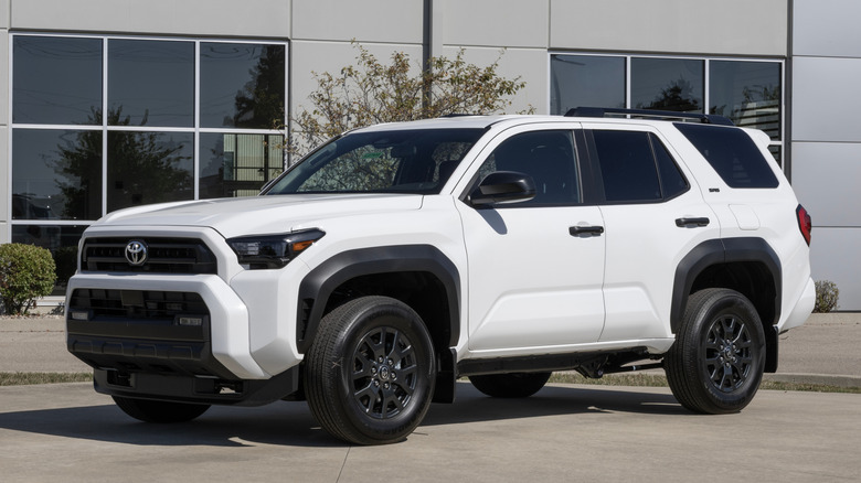 A Toyota 4Runner 4WD SR5 SUV at a dealership.