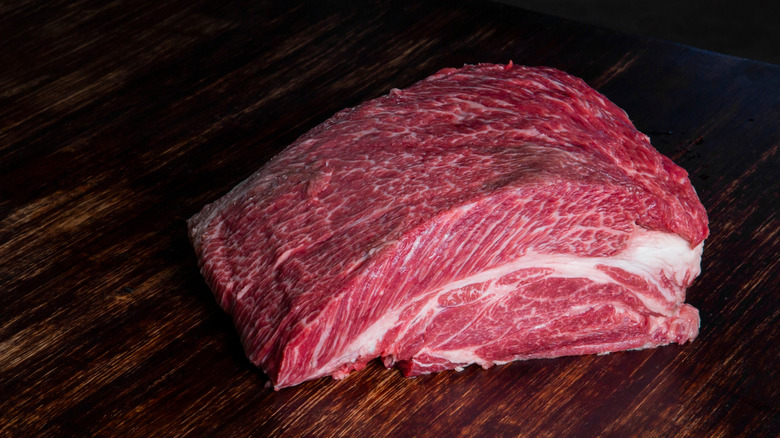 Chuck roast on a table.