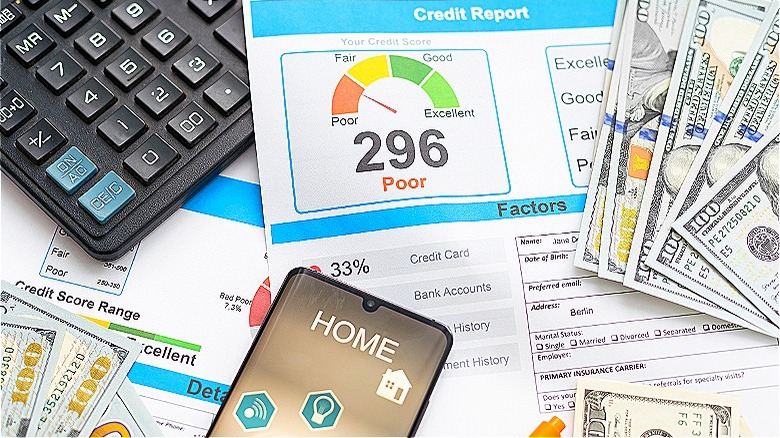 Poor credit report and calculator