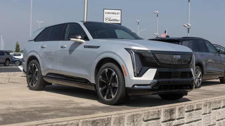 Cadillac Escalade IQ Sport Electric SUV display.