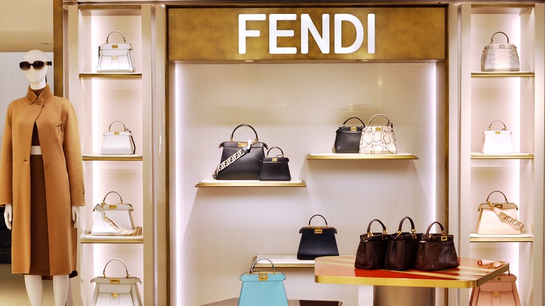 A Fendi storefront window
