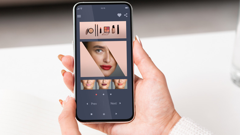 A woman's hands holding a smartphone