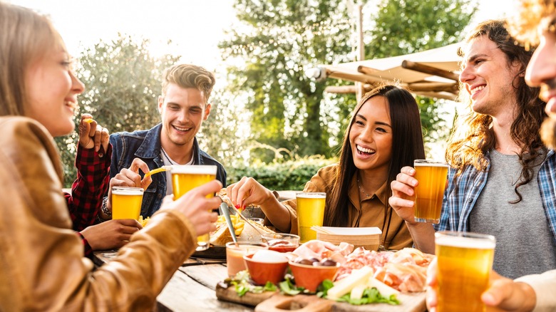 People sitting at a restaurant