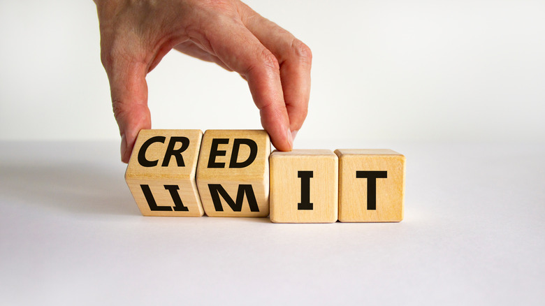 credit limit spelled in blocks