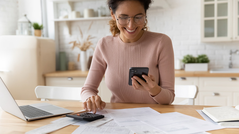 paying bills