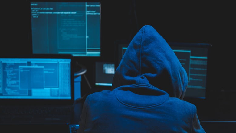 cyber criminal at work