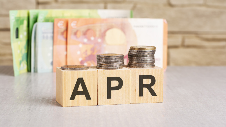 APR spelled in blocks