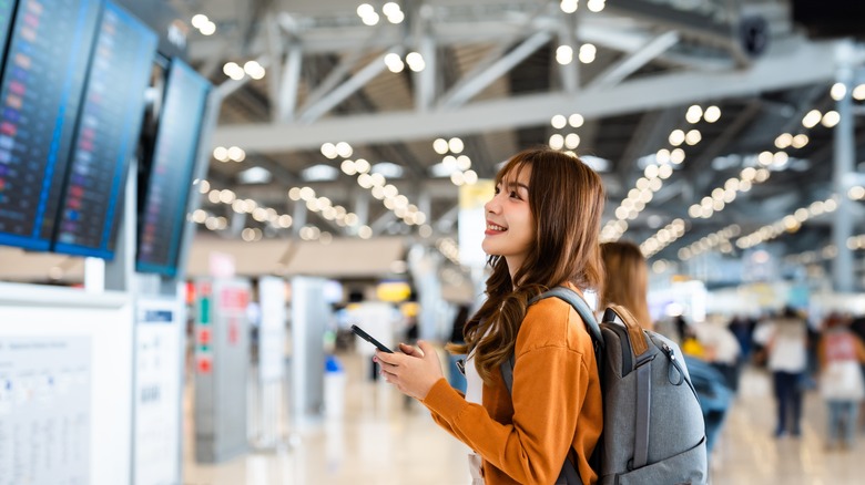 woman in airport