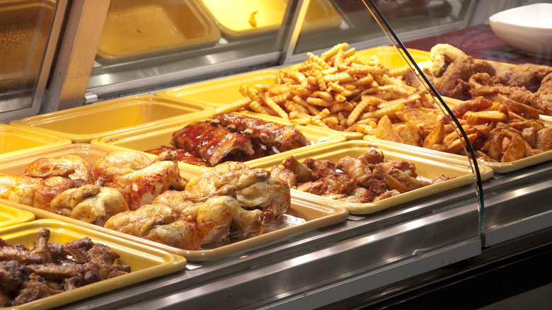 prepared food in the supermarket