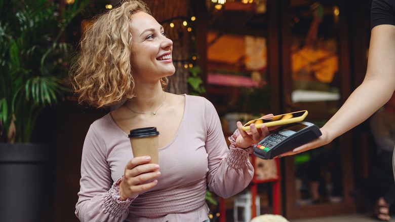 young person spending money