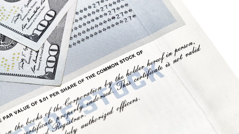 Stock certificate