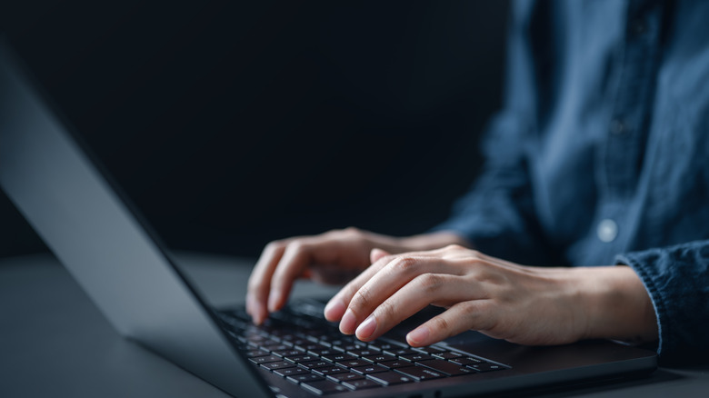 Person using laptop