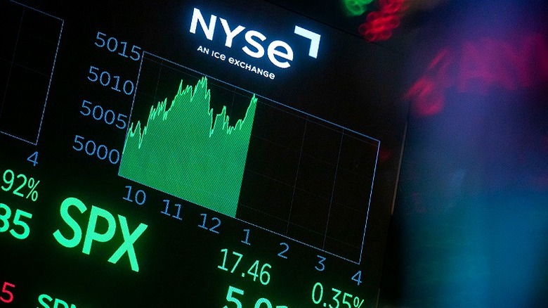 NYSE showing S&P 500