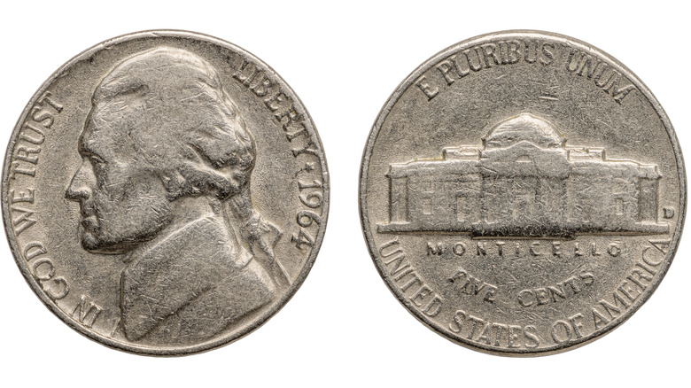 An image of the nickel's obverse and reverse side against a white background.