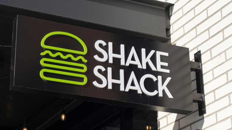 Close up of Shake Shack sign