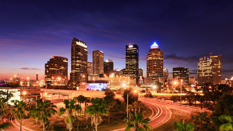 The skyline of Tampa, Florida.
