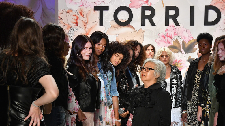 A view of the models and Torrid team member at the Torrid runway show