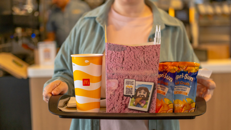 Happy Meal box and drink cup with a straw