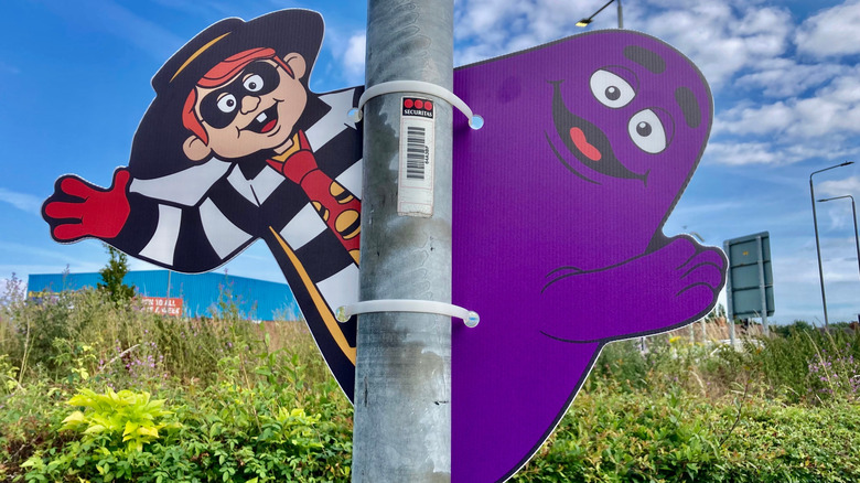 McDonaldland characters: Hamburgler and Grimace