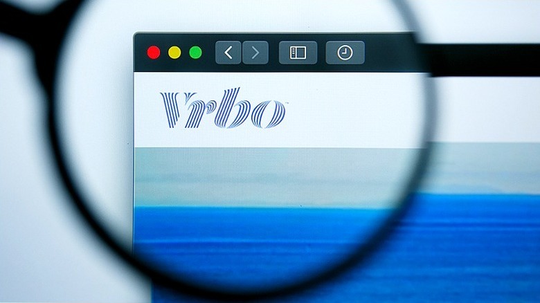 Vrbo website on screen