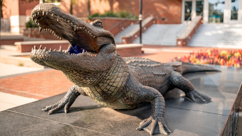 Alligator statue
