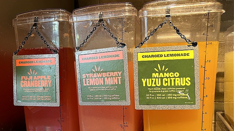 Panera Charged Lemonade beverage dispensers