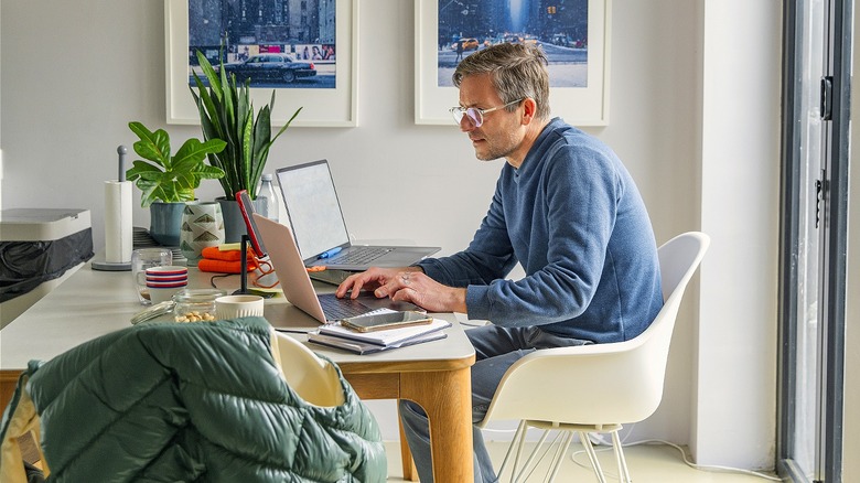 Person working from home