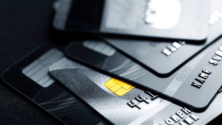 Credit cards inside jeans pocket