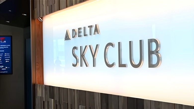 Outside a Delta Sky Club