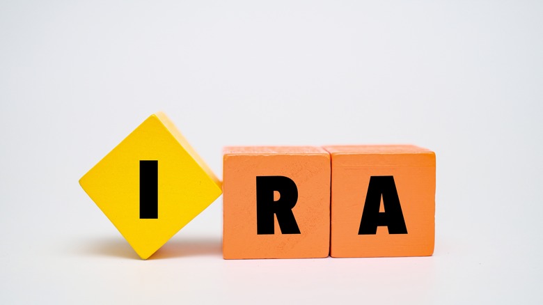 IRA spelled out on colored blocks