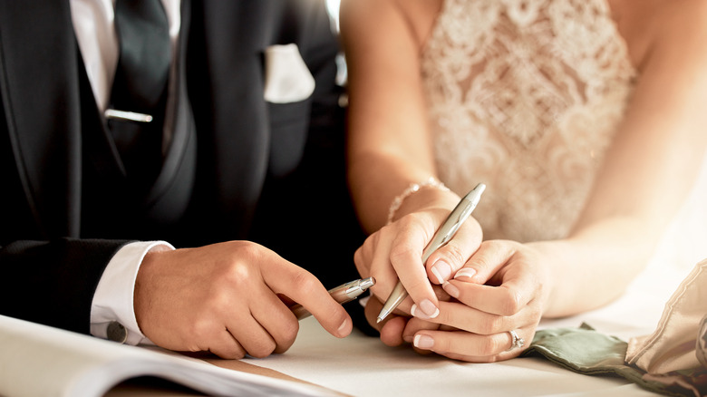 a couple getting married