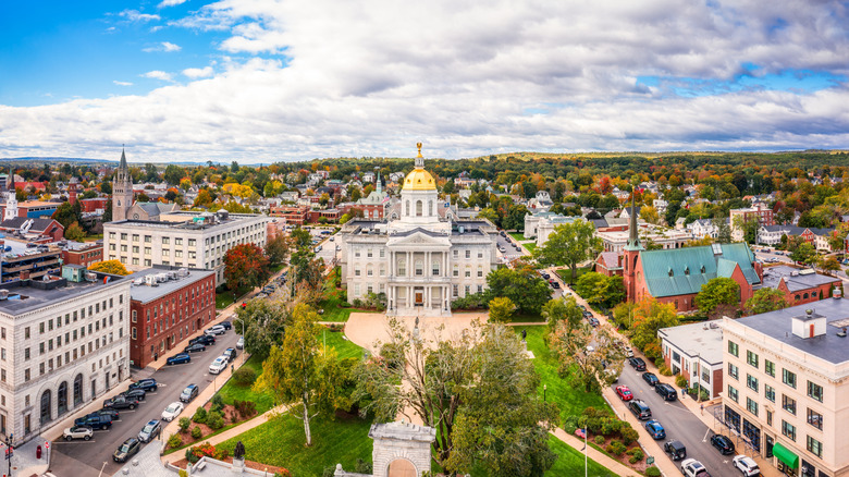 Aerial view of Concord, New Hampshire