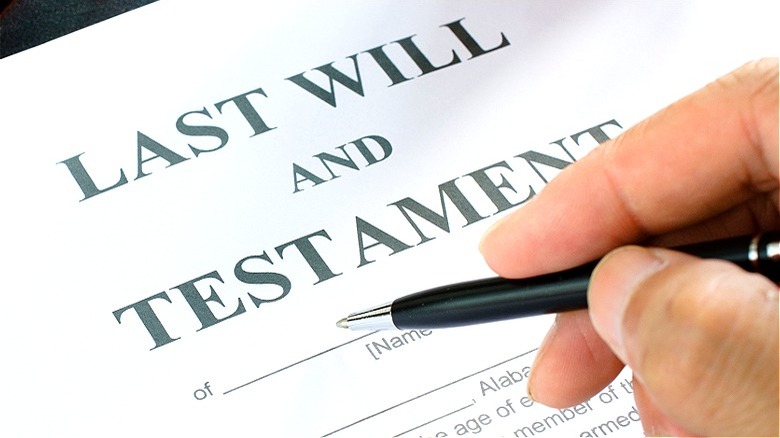 Person signing a new will