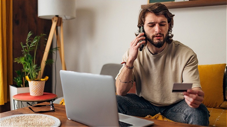 Person calling about credit card