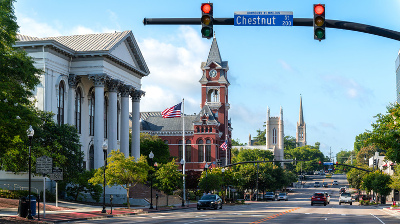 Third Street in Wilmington, North Carolina on a gorgeous, sunny morning.