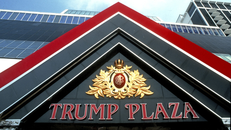 Trump Plaza sign at Atlantic City