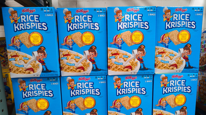 Boxes of Kellogg's Rice Krispies