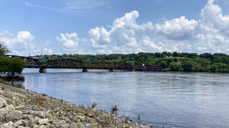 A view of the Mississippi River in Dubuque, Iowa