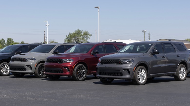 Dodge Durangos on display
